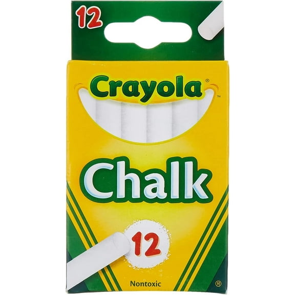 Crayola White Chalk - Chalk for Chalkboards - Pack of 36, 12 Each