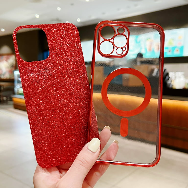 ATSZSC Luxury Fashion Mirror Case for iPhone 12 Pro Max Case 6.7 inch Soft  TPU Bumper Frame Shockproof Tempered Glass Back Cover Glitter for iPhone 12