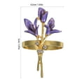 thumbnail image 6 of DEEPCRAFF Golden Metal Napkin Rings Deepcraff Zinc Alloy Floral Design for Table Decor 6Pcs, 6 of 7