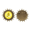 thumbnail image 1 of Hojas de girasol Unbranded Pin de gancho metal vintage forma de sol, 1 of 3