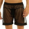 thumbnail image 4 of RUNQHUI Men's Sexy Mesh Shorts Boxer Underwear Cover up Comfort Breathable See Through Trunks Red M, 4 of 4