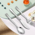 thumbnail image 7 of Walchoice 12-Piece Kids Silverware Set, Stainless Steel Toddler Flatware Cutlery Set, Metal Tableware Service for 4, Include Knives Forks Spoons, 7 of 7