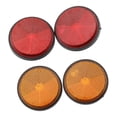 thumbnail image 4 of jiaping 2 Pairs of Round Motorcycle Round Reflectors Motorcycle ATV Dirt Bike Reflectors, 4 of 8