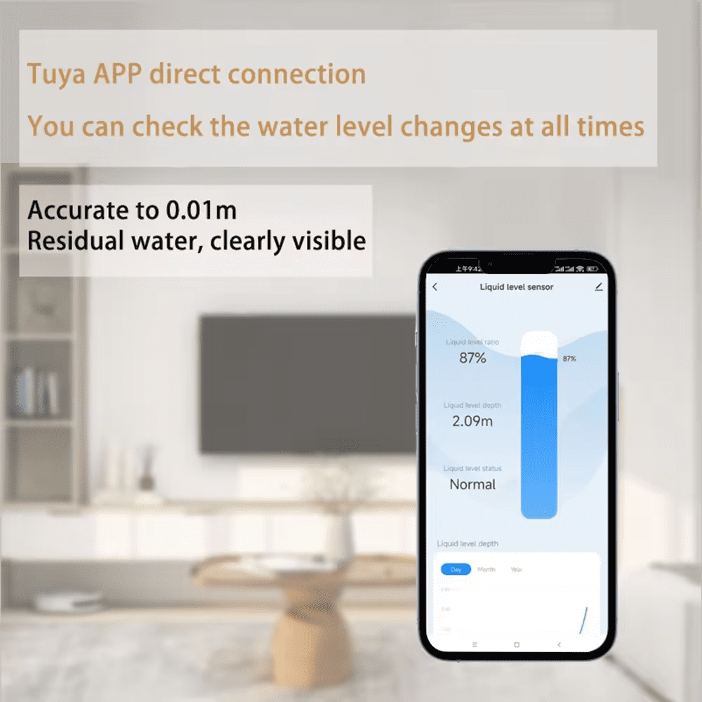 EPTTECH TLC2206-ZB Zigbee Signal Tuya Wireless Liquid Level Water Tank Monitor Sensor