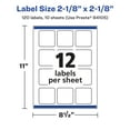 thumbnail image 6 of Avery Glossy Clear Square Labels, 2-1/8" x 2-1/8", 120 Labels, 6 of 9