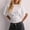 White, variant on Morrtic Women's Round Neck T-Shirt with Waist Shaping β Short Sleeve Solid Color, Elegant & Gentle Spring/Summer Top WhiteοΌXS