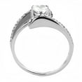 thumbnail image 3 of Bague en Acier Inoxydable Poli (Sans Placage) avec Grade AAA CZ Transparent pour Femmes Couleur Pierre Claire Style DA355 Taille 10, 3 of 5