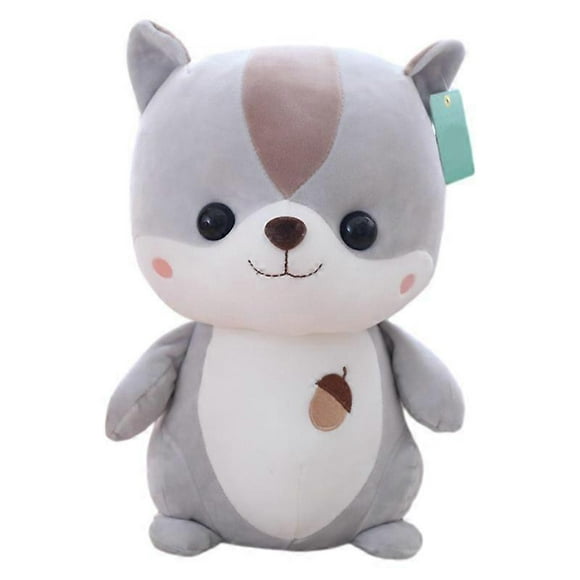 (grey)Cute squirrel plush toy doll soft mouse small animal rag doll childrens gift super cute for girls