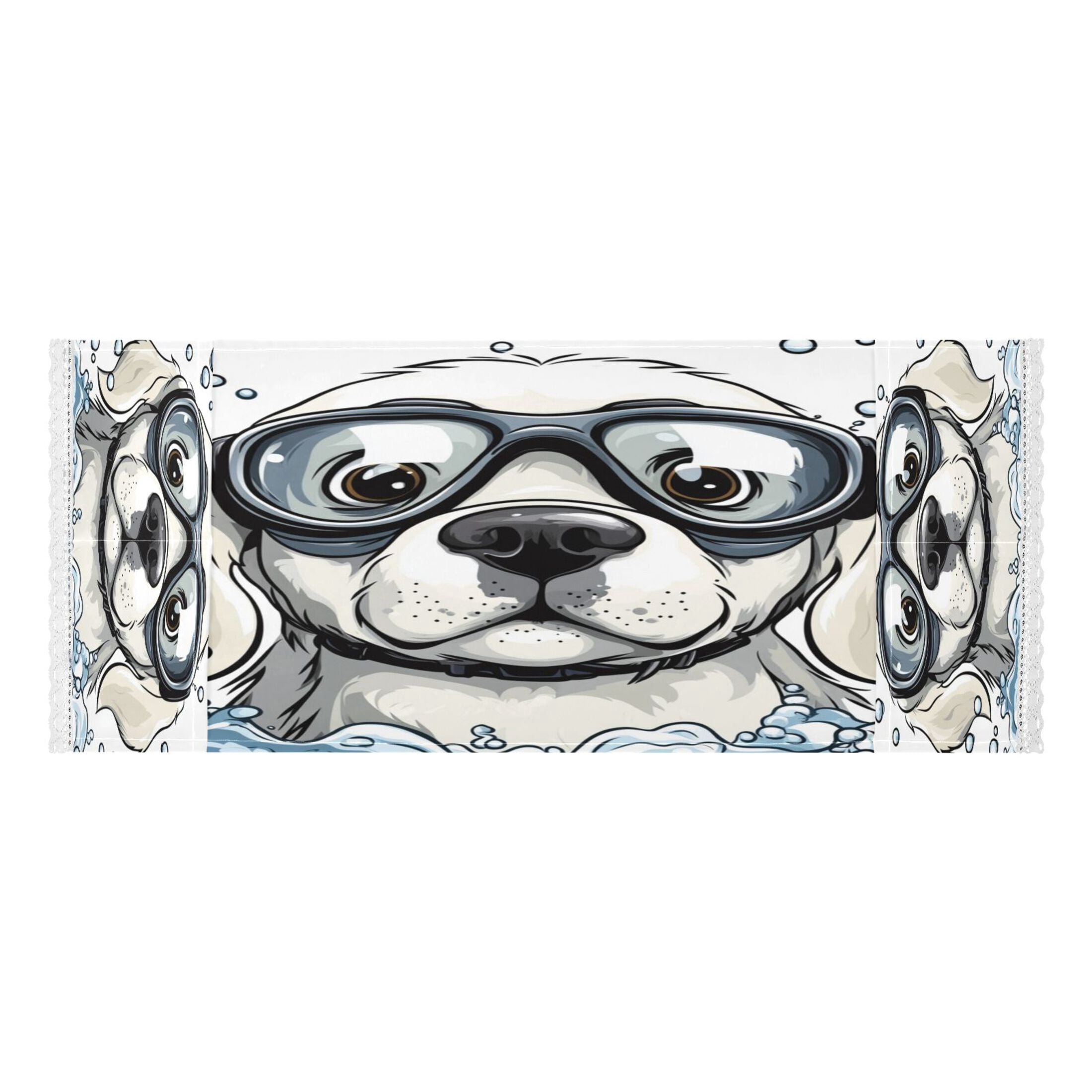 WOBOGO Cartoon White Labrador Washing Machine Cloth Dryer Refrigerator Top Cover Protective Non-Slip Mat For Kitchen Laundry