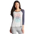 thumbnail image 1 of Camiseta de dormir Aeropostale para mujer con brújula raglán color blanco roto pequeña, 1 of 2