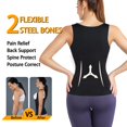 thumbnail image 2 of Chaleco moldeador de cintura para mujer, corsé delgado de neopreno, top de sauna con cremallera, camiseta moldeadora para el cuerpo (M, chaleco de sauna negro), 2 of 5