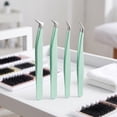 thumbnail image 4 of False Eyelash Tweezers Stainless Steel Precision Clamp for Single Cluster And Hair False Eyelashes Rust-Proof Makeup Tool for Beginners And Professionals, 4 of 8