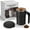 black, variant on OceAura Self-Stirring Mug, 12oz Rechargeable Automatic Coffee Mug with LED Temperature Display & Lid, Self-Mixing Cup for Coffee, Milk & Hot Beverages,Perfect Gift for Friends, Family (Pink)