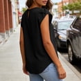 thumbnail image 3 of Livrdious Plus Size Womens Dressy Business Casual Tops Work Trendy Short Sleeve Chiffon Shirts Summer Cute Pleated Crewneck Blouses, S-5XL, 3 of 6