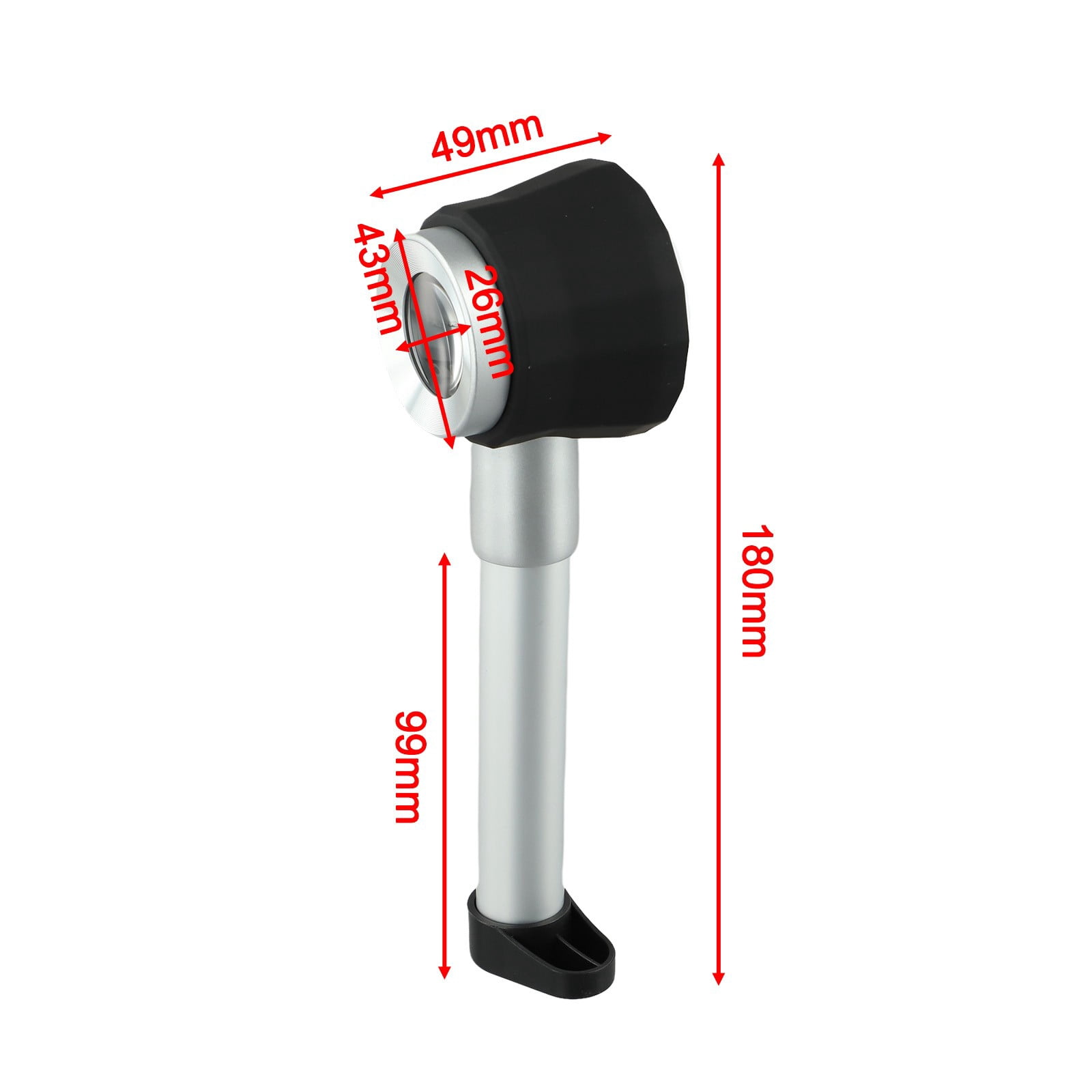 Led Optical Glass Handheld Magnifier With Light Scale And Measurement Scale A