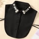 thumbnail image 2 of Fake Collar Detachable Collar for Women, Rhinestone Plaid Christmas Blouse Collar, Faux Dickey Collar Accessory for Shirts Blouses Tops, Adjustable Stylish False Collar for Holiday Party Office, 2 of 4