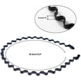 thumbnail image 5 of Metal Hair Bands for Men & Women - Black Wavy Headband Hair Hoop & Toothed Hairband - Spring Zig Zag Hair Clasp / Clip - Wide Non Slip Unisex Sports & Fashion Outdoor Headwear Accessories, 5 of 6