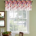 thumbnail image 3 of Spring Flowers Curtain Valances for Windows, Kitchen Valance Window Treatments Panel 2 Pack, Weeping Blossom Vine Floral Leaves Rod Pocket Short Curtains for Bathroom Bedroom 60 x 18 Inch, 3 of 8