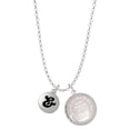 thumbnail image 1 of Delight Jewelry Silvertone Capital Letter - & - Pebble Disc - To the World You are a Mother Locket Necklace, 1 of 4
