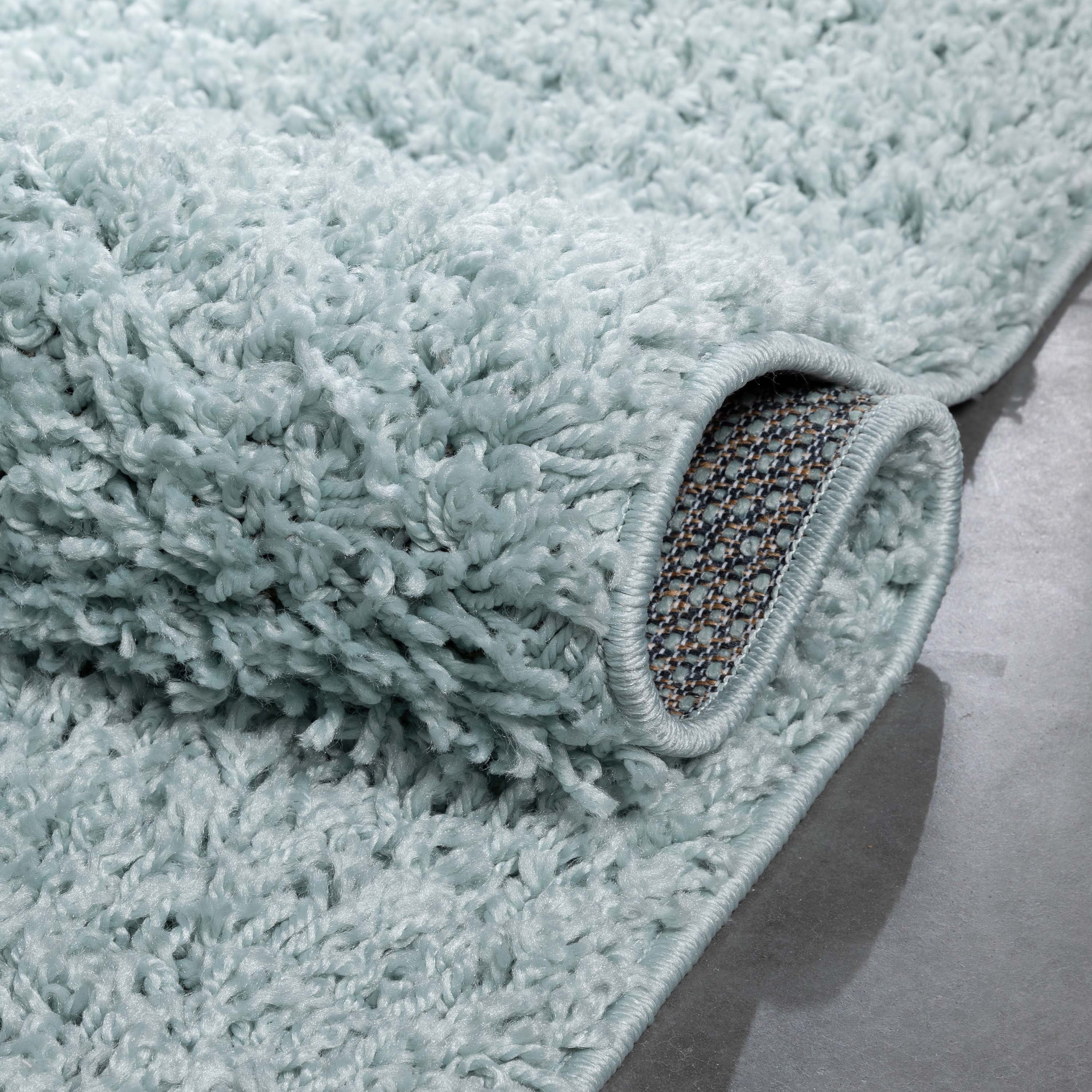 Well Woven Elle Basics Emerson Modern Textured Solid Seafoam Green 3'11" x 5'3" Area Rug