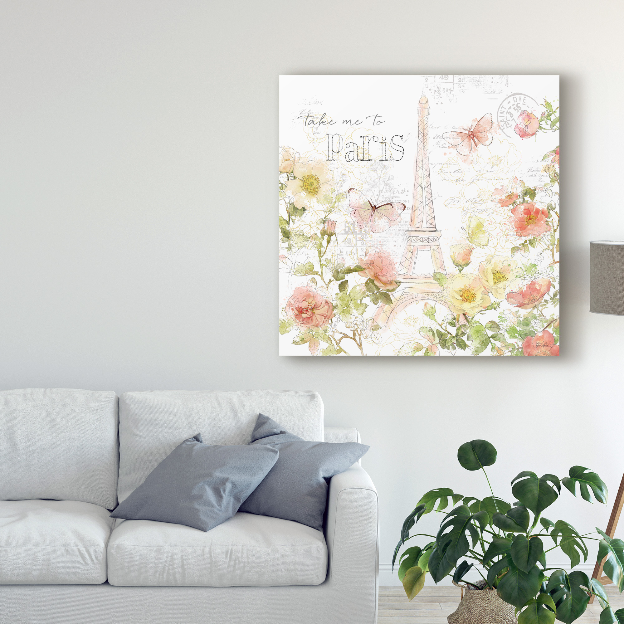 Trademark Fine Art 'Painting Paris II' Canvas Art by Katie Pertiet