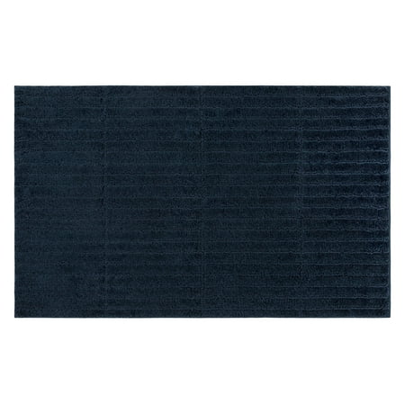 Mohawk Sanctuary Bath Mat Soft Absorbent Quick Dry Machine Washable Non-Slip Bathroom Mat, Indigo, 24" x 40"