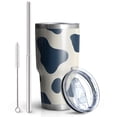 thumbnail image 2 of 30oz Cow Pattern Tumblers Stainless Steel Tumbler with Lid and Straw,Vacuum Insulated Double Wall Travel Tumbler Cups Mug with Cleaning Brush for Coffee,Tea, 2 of 7
