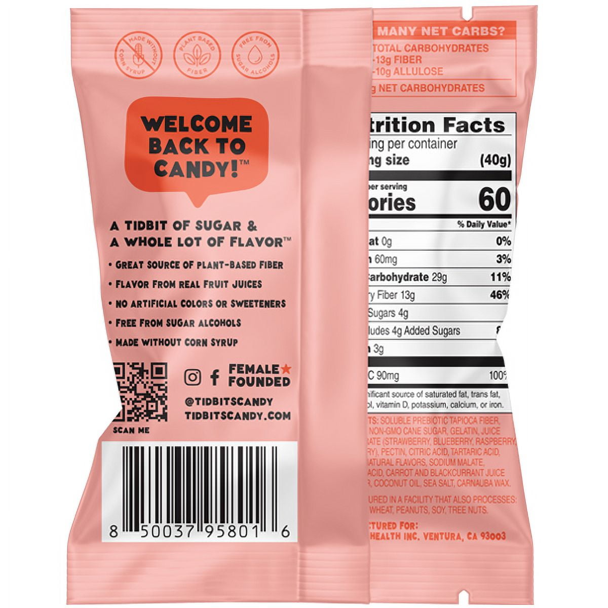 TiDBiTS Candy - Wild Berry 1.4oz (40g) Bag