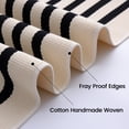 thumbnail image 6 of Buganda Beige and Black Striped Area Rug, 2'4"x3'7" Washable Cotton Indoor Outdoor Rugs for Living Room, Kitchen, Patio, All Season Home Decor, 6 of 9