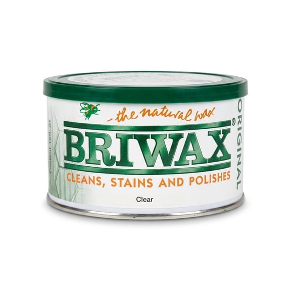 Briwax Furniture Wax for Wood, Cleans, Stains, and Polishes, Multi-Purpose, Clear, 16 Oz.