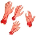 thumbnail image 3 of Juego de 4 manos y pies desprendidos para Halloween, partes del cuerpo rotas, sangrientas y aterradoras, accesorios y decoraciones para Halloween., 3 of 5