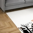 thumbnail image 3 of CafePress - Happy Halloween Black & Orange Spooky Typ Area Rug - 3'x5' Decorative Area Rug, Fabric Throw Rug, 3 of 5