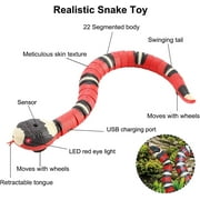 Snake Cat Toy,Electric Snake Electronic Smart Sensing Pet Cat Toy for Sensing and Obstacle Avoidance Function,Interactive Snake Toy for Cat