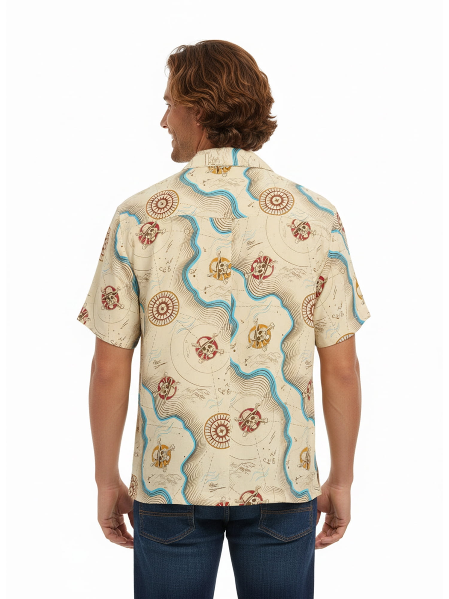 One Piece, Men's & Big Men's Graphic Button-Up Shirt, Sizes S-3XL