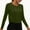 Army Green, variant on Athletic Tops for Women Long Sleeve Cropped Yoga Tops Crewneck Loose Fitted Runing Gym Tees