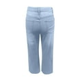 thumbnail image 6 of Outfmvch Jeans for Women Baggy Jeans Barrel Jeans Women Drawstring Pants Women Jeans Mom Jeans High Waisted Baggy Straight Wide Leg Denim Pants Streetwear Jeans for Women Straight Leg Sky Blue M, 6 of 7