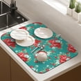 thumbnail image 3 of Dish Drying Mat Drainer Pads - Extra Large Microfiber Drying Mats for Dishes Kitchen Counter Super Absorbent Pads for Draining Racks (Green,16"x18" ), 3 of 7