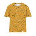 thumbnail image 4 of Camisetas de Mujer con Cuello Redondo Blusas de Manga Corta Imprimir Top, Camisetas de Mujer para Primavera Verano Casual, 4 of 4