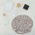 thumbnail image 4 of Unique Bargains Heart-shaped Floral Print Makeup Bag for Travel Red Polyester, 4 of 6