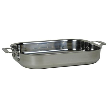 All-Clad 00830 Stainless-Steel Lasagna Pan with 2 Oven Mitts/Cookware,  Silver