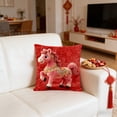thumbnail image 5 of Nkmbld New Year Decorative Pillows Covers, Year of The Horse Spring Festival Pillowcases, Happy Lunar New Year Holiday Cushion Case Decoration for Sofa Couch, 5 of 8