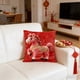 thumbnail image 5 of Uuiauoio Chinese Happy Lunar New Year Spring Festival Throw Pillow Cover, 18 x 18 Inch Year of The Horse Holiday Cushion Case Decoration for Sofa Couch Home Decor, 5 of 7