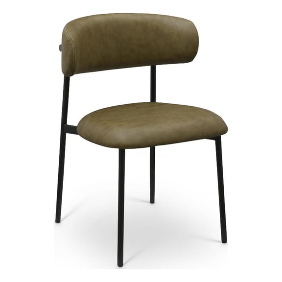 Meridian Furniture Lupita Olive Vegan Leather Dining Chair (Set of 2)