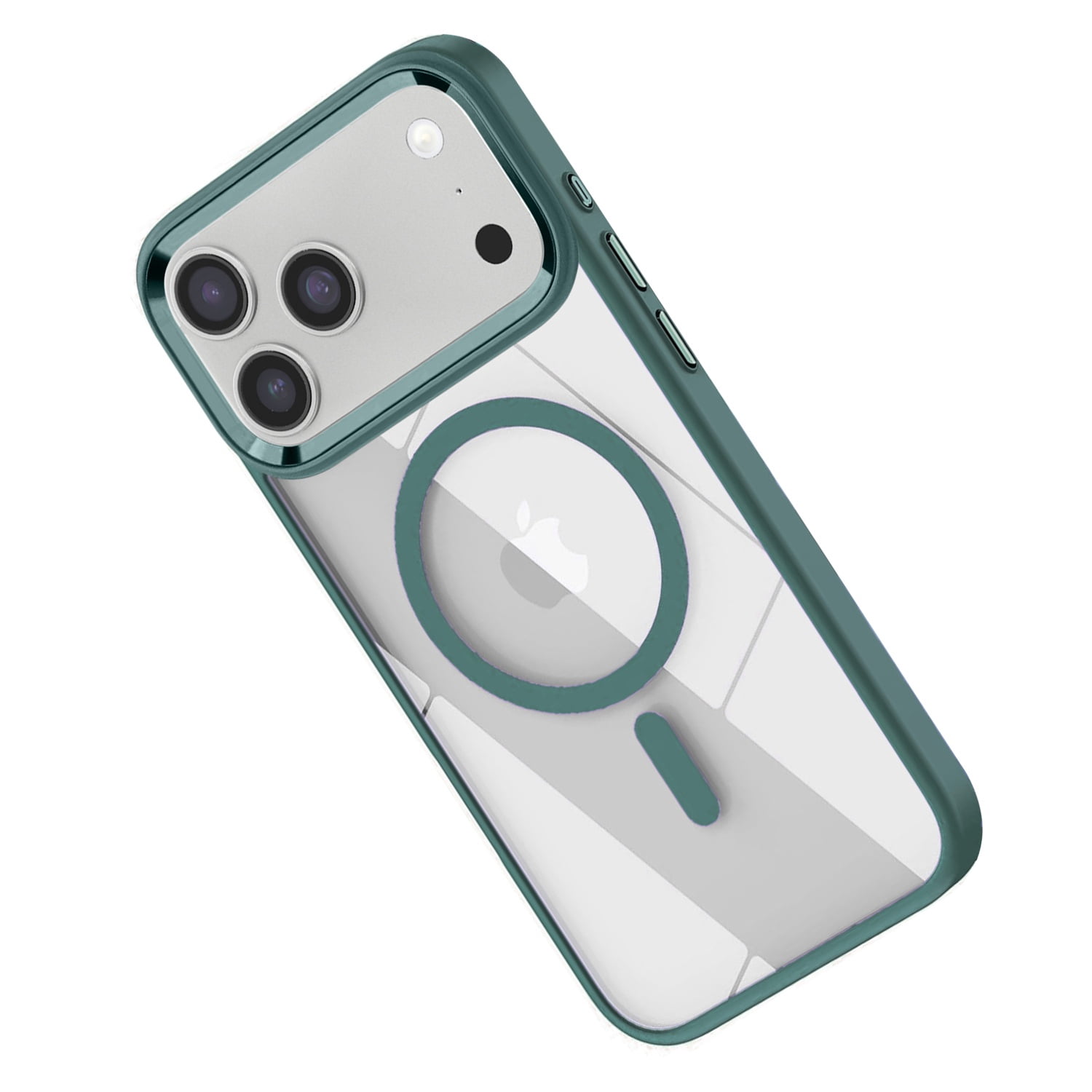 Clear Shiny Protective Cover for iPhone 17 Pro Max - Green