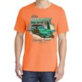 thumbnail image 2 of Wild Bobby, Chasing Waves Since 1946, Cars and Trucks, Garment-Dyed Washed Look Short Sleeve Tees, Neon Orange, Medium, 2 of 3
