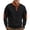 Black, variant on Mens Slim Fit Contrast Collar Elbow Patch Smooth Quarter Zip Casual Top Black L
