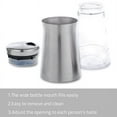 thumbnail image 7 of Stainless Steel Salt and Pepper Shakers Set with Glass Base, 7 of 7