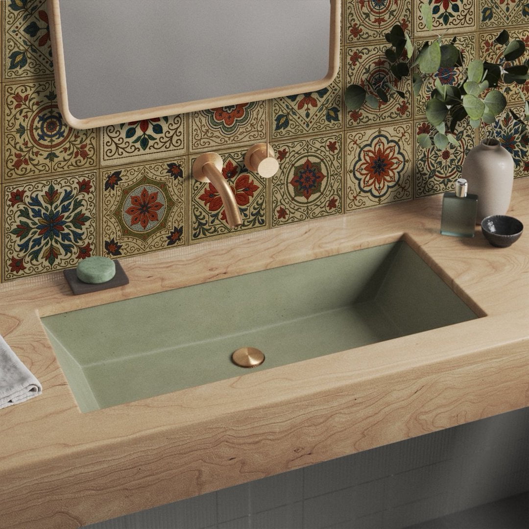 12 Pcs Foaming Board Tiles Stickers Wall Decals 5.91" x 5.91" Green Red Brown  Flowers Pattern Waterproof Peel and Stick Backsplash Mural