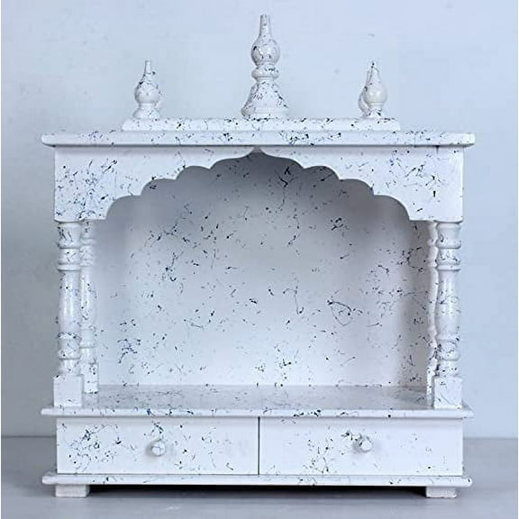 Home and Bazaar Rajasthani Ethnic Handcrafted Wooden Mandir / Temple / Pooja Ghar / Mandapam
