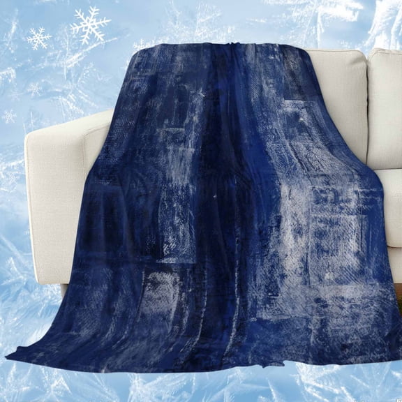 Navy Blue Cooling Blanket,Lightweight Summer Throw Blanket with Double Sided Cold Effect,Retro Oil Painting Modern Abstract Art Aesthetics Picnic Blankets Bed Sheet for Hot Sleepers 60"x80"